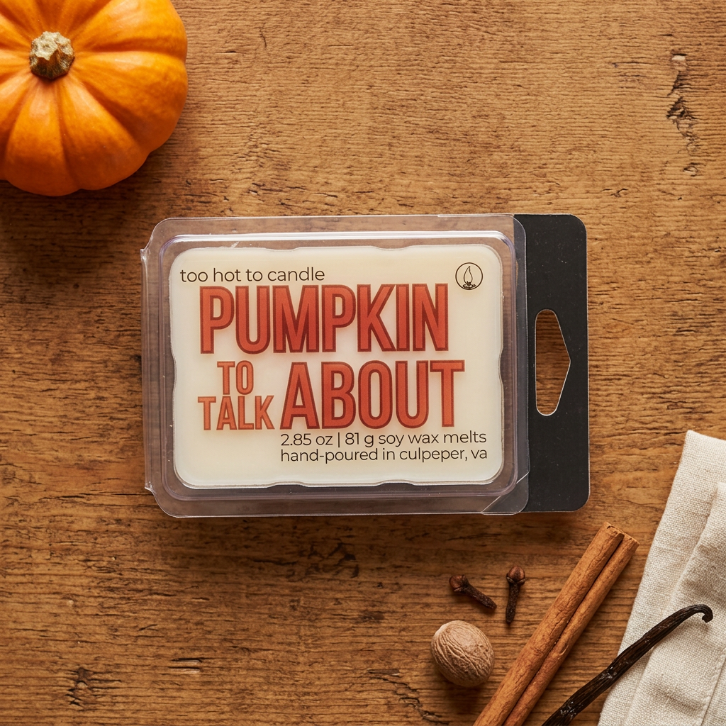 Pumpkin to Talk About Wax Melts straight-down flat lay