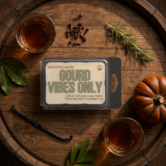 Gourd Vibes Only Wax Melts overhead flat lay