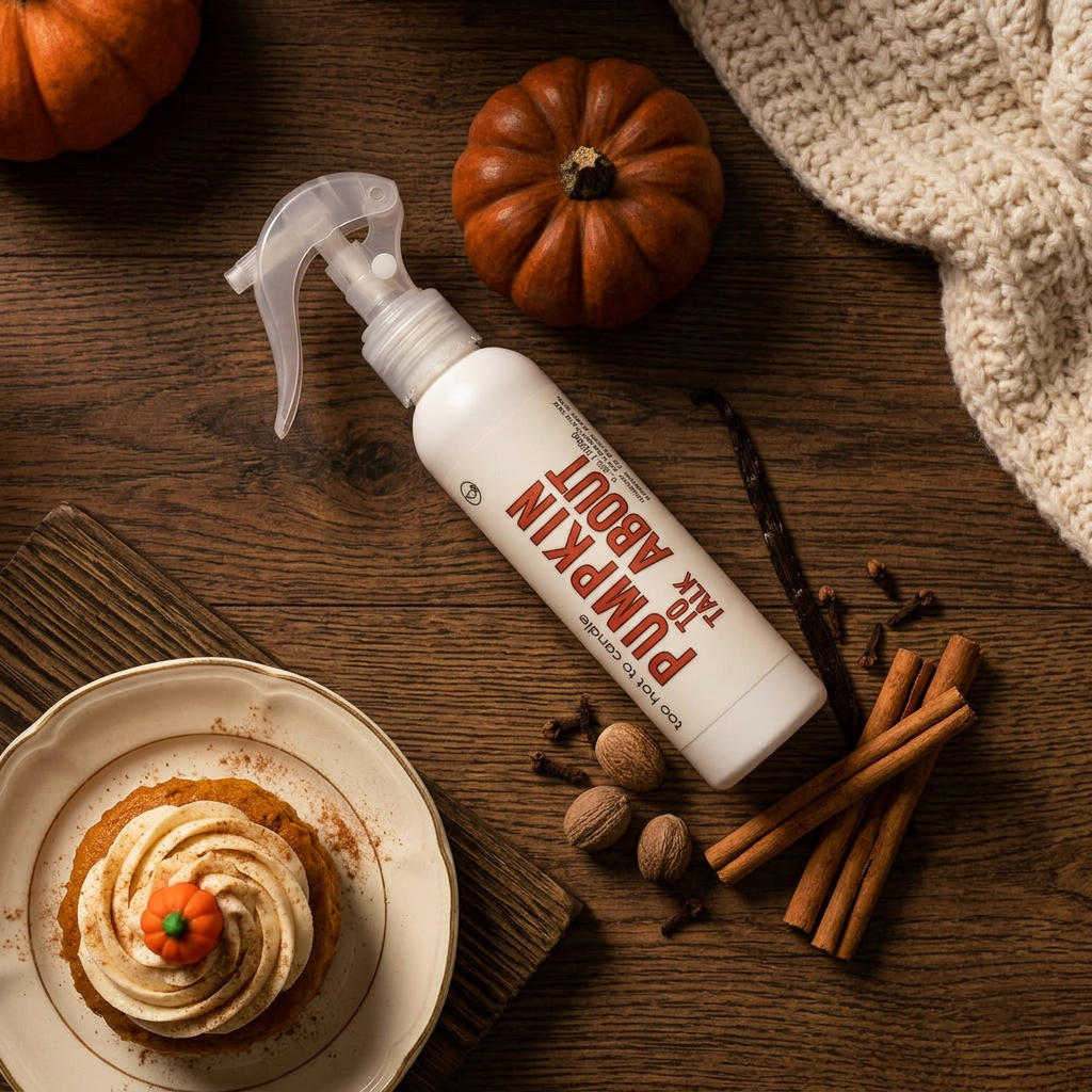 Pumpkin to Talk About Spray overhead flat lay