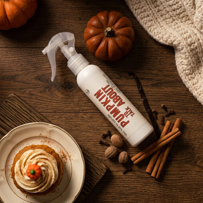 Pumpkin to Talk About Spray overhead flat lay