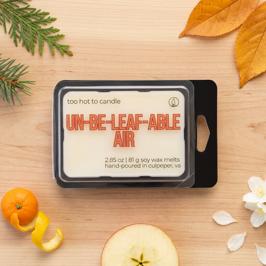 Un-be-leaf-able Air Wax Melts straight-down flat lay